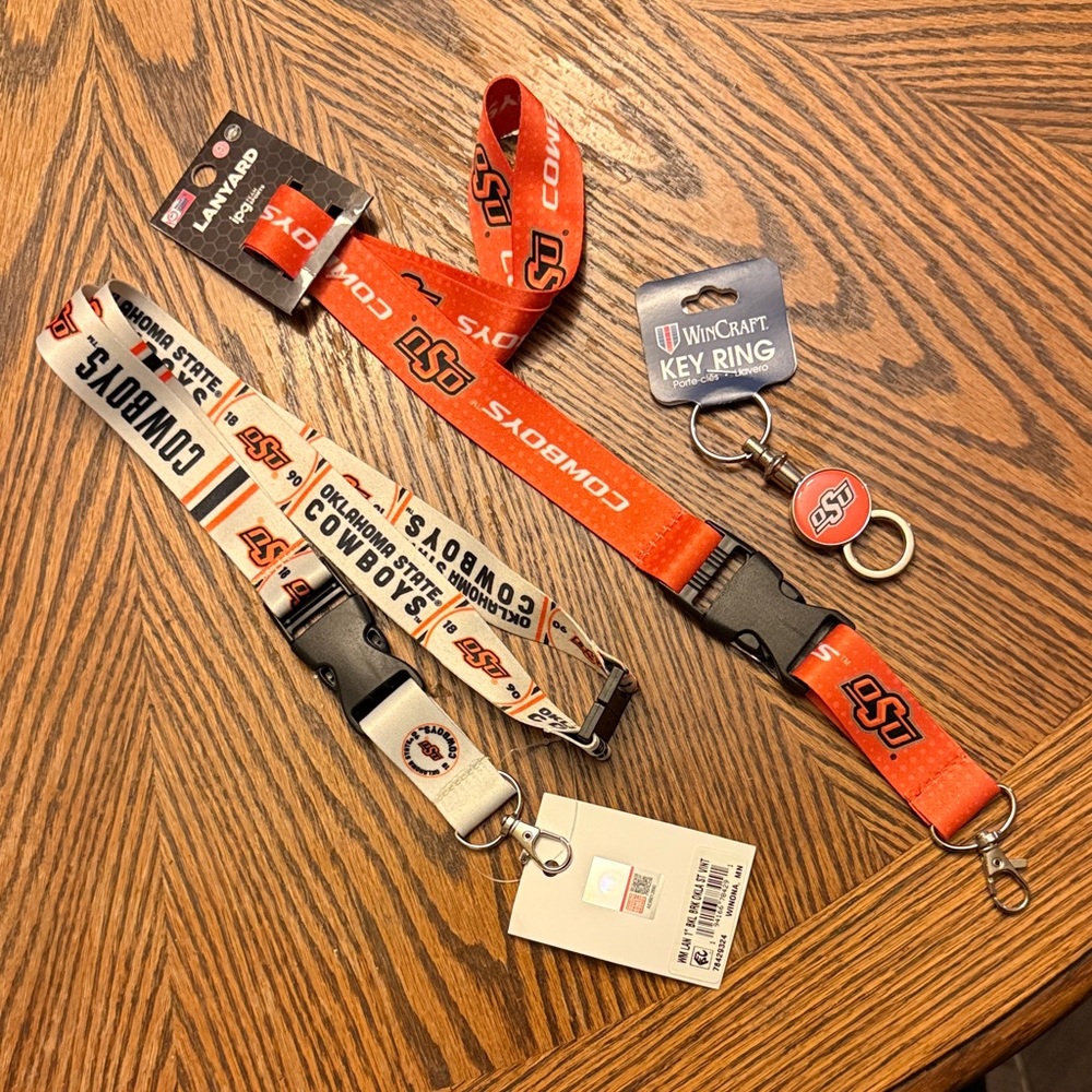 Lot of Oklahoma State University Collegiate Lanyards and   Key Clip